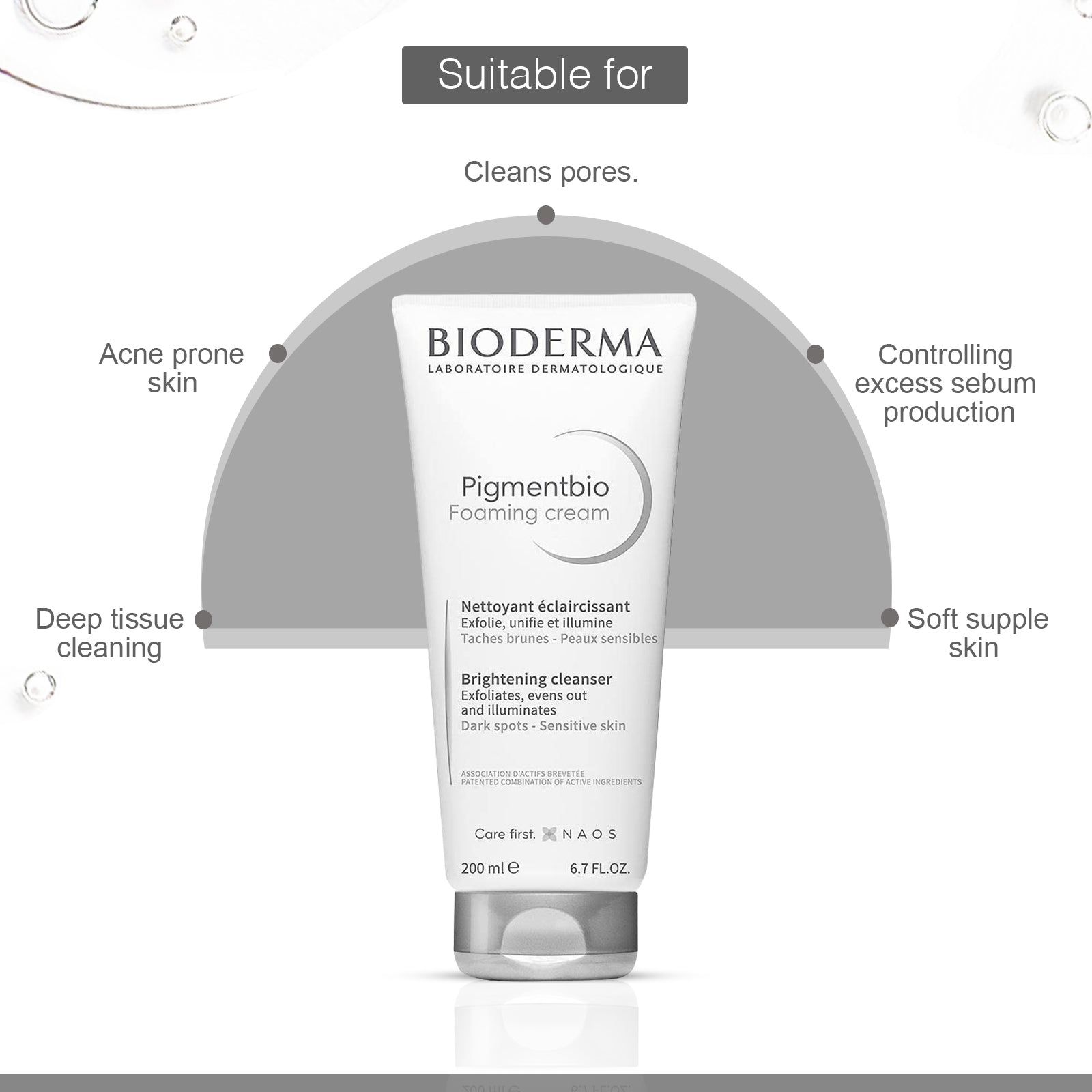 Bioderma PigmentBio Foaming cream facewash 200 ml