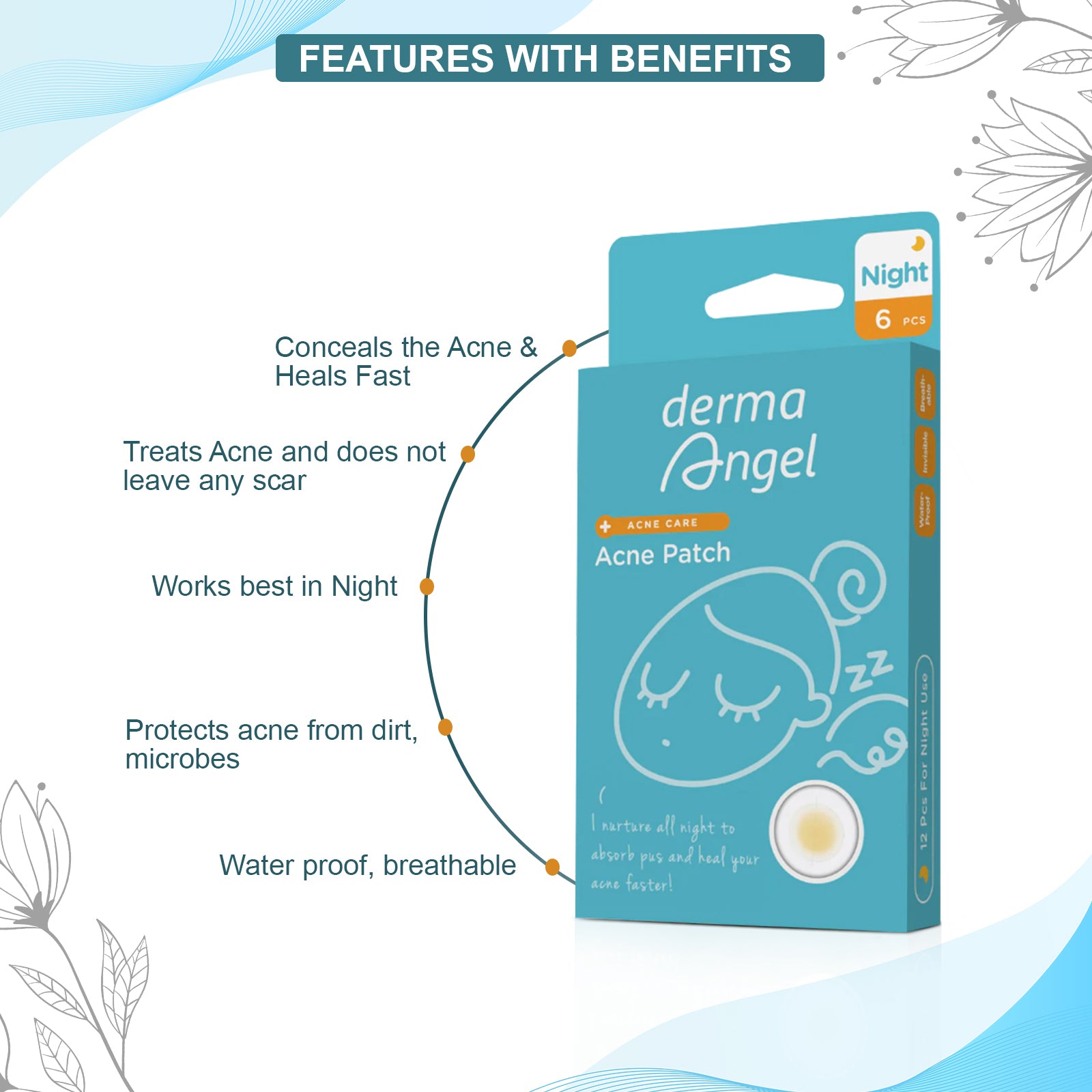 Derma Angel Acne Patches (Night Usage) 6 pcs