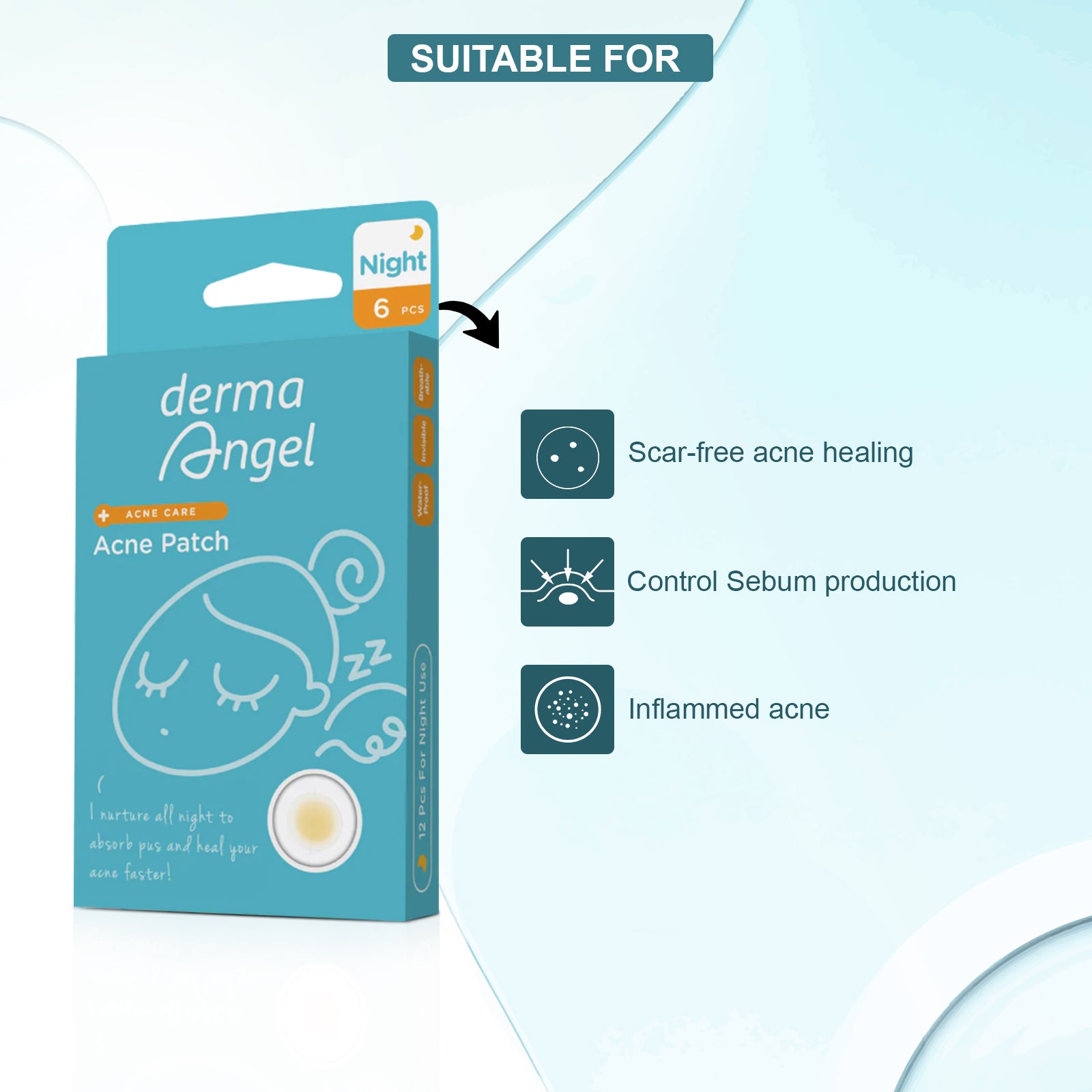 Derma Angel Acne Patches (Night Usage) 6 pcs