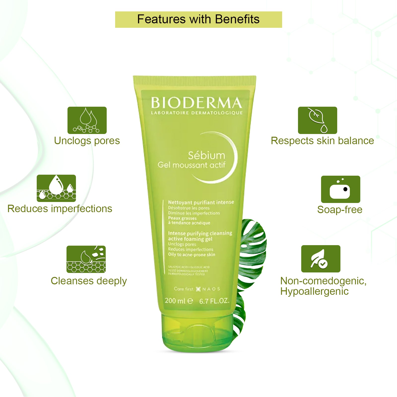 Bioderma Sebium Gel Moussant Actif 200 ml