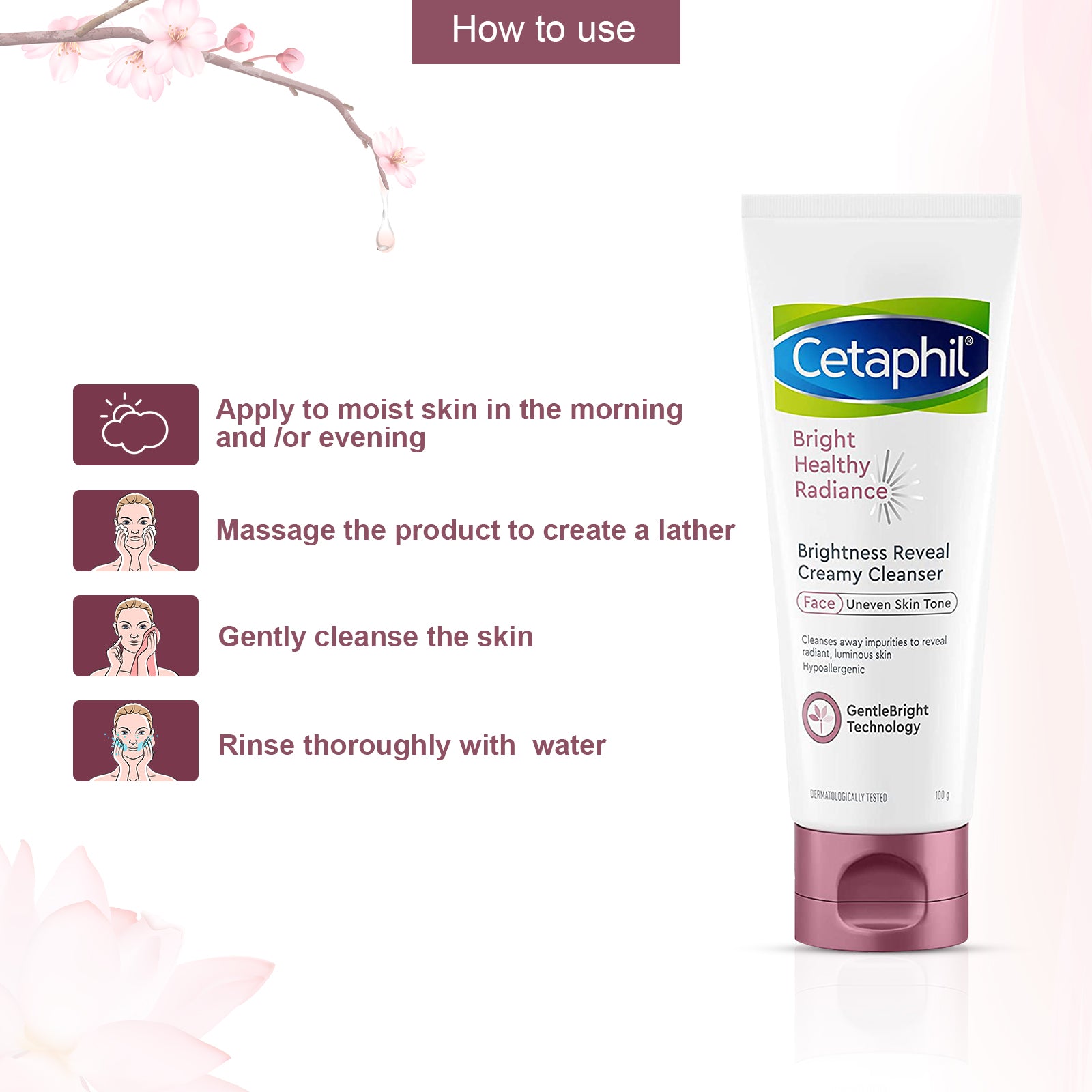 Cetaphil Brightness Reveal Creamy Cleanser 100 gm