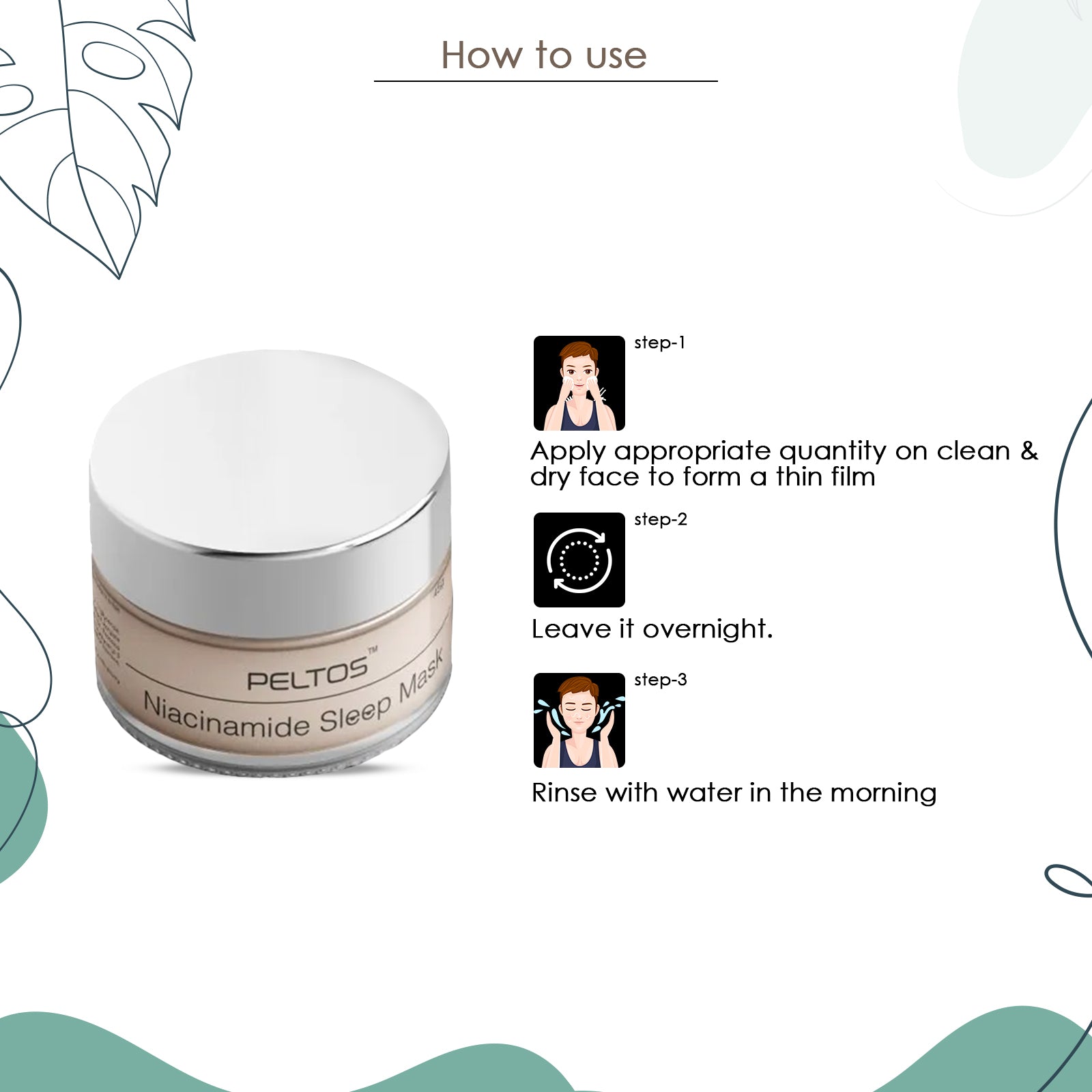 Peltos Niacinamide Sleep Mask