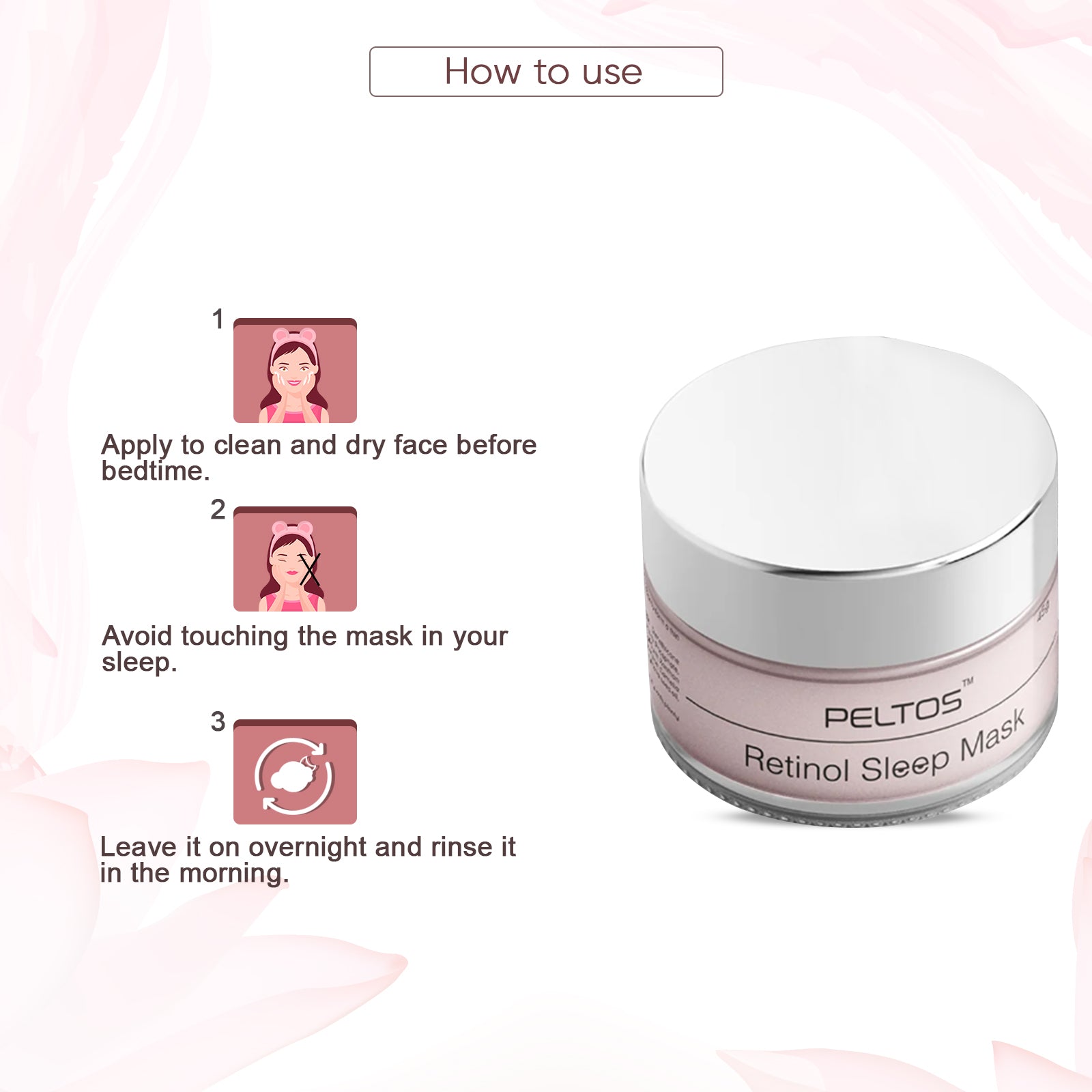 Peltos Retinol Sleep Mask