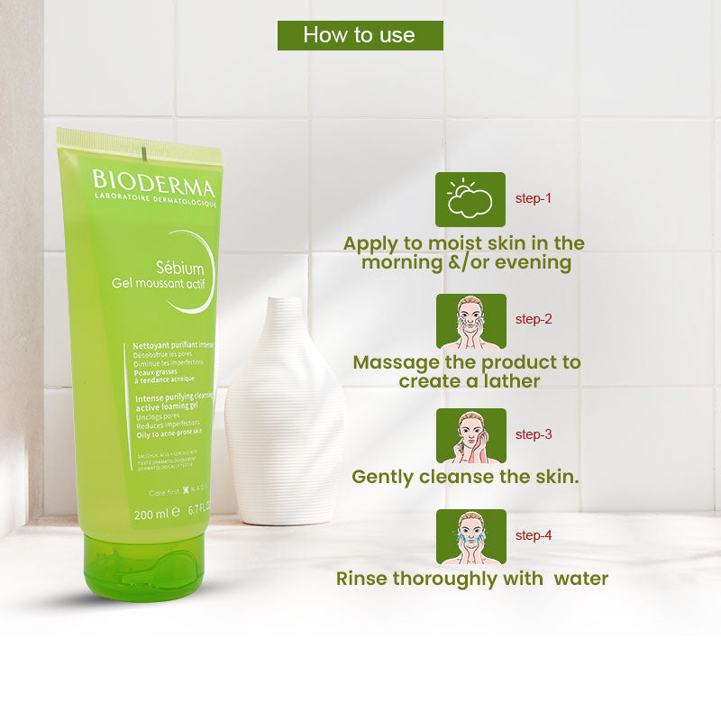 Bioderma Sebium Gel Moussant Actif 200ml