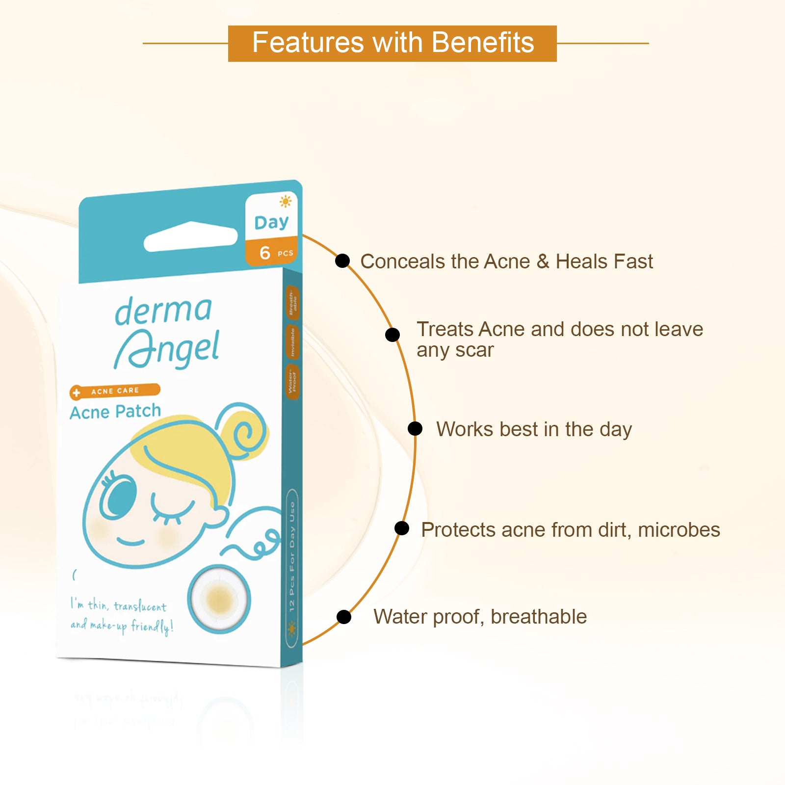 Derma Angel Acne Patches (Day Usage) 6 pcs
