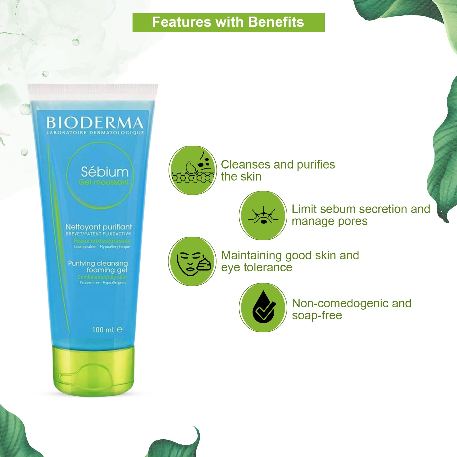 Bioderma Sebium Gel Moussant 100 ml